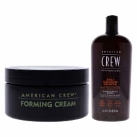 Forming Cream and Daily Cleansing Shampoo Kit by American Crew for Men - 2 Pc Kit 3oz Cream