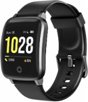 Letsfit Letscom Smartwatch Heart Rate Monitor Step Counter - Black