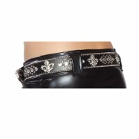 RomaCostume 3182-Gold-O-S Rhinestone Belt- Gold