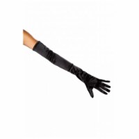 Roma Costume 10104-Blk-O-S Stretch Satin Gloves Adult Costume#44; - One Size Costume