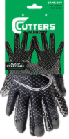 Cutters® Youth Game Day Receiver Gloves - Black Perspective: Main