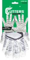 Cutters® Adult Game Day Receiver Gloves - White Perspective: Main