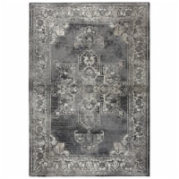 Alora Decor Swagger 7'10  x 10'10  Distress Gray/Black Power-Loomed Rug