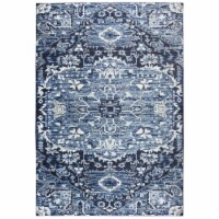 Alora Decor Swagger 6'7  x 9'6  Medallion Lt. Blue/Medium Blue/Dk Blue Area Rug