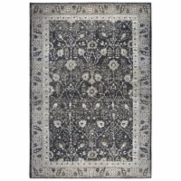 Alora Decor Swagger 6'7  x 9'6  Oriental Distress Black/Gray/Tan/Ivory Rug