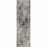 Alora Decor Swagger 2'3  x 7'7  Scroll work Distress Taupe/Gray Area Rug