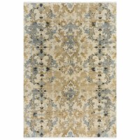 Alora Decor Abby 6' x 9' Traditional Beige/Brown/Blue/Gray Hand Knotted Area Rug