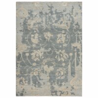 Alora Decor Abby 9' x 12' Traditional Dk. Gray/Blue/Gray Hand Knotted Area Rug