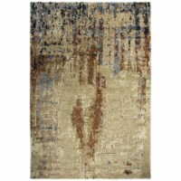 Alora Decor Noble 6' x 9' Abstract Beige Rust/Gray/Rust/Blue Hand Knot Area Rug