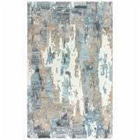 Alora Decor Spirit 7'6  x 9'6  Abstract Sand/Denim Hand Tufted Area Rug