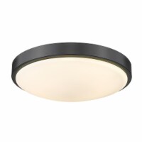 Golden Lighting 9128-FM13 BLK-OP Gabi Flush Mount, Opal Glass - Matte Black