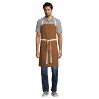 Uncommon Threads 3115-C12W4 34 x 36 in. Vibe Bib Canvas Apron with Natural Webbing, Walnut