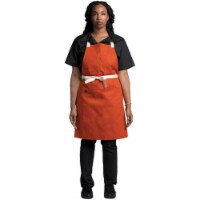 Uncommon Threads 3127-80W4 23 x 34 in. Avalanche Bib Apron with Natural Web, Orange