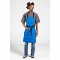 Uncommon Threads 3128-78W1 34 x 23 in. Surge Bib Apron with Black Webbing, Blue