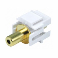 Monoprice A/V Wallplate,3.5mm Stero, White  6576