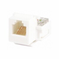 Monoprice Datacom Jack,RJ11/RJ12,Tooless,White  7288