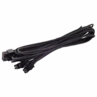 EPS-8pin to EPS/ATX-4+4pin(550mm) Individually Sleeved Modular Cable, Black