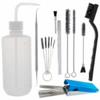 25 Piece Professional Airbrush and Spray Gun Cleaning Kit with 16oz Wash Bottle