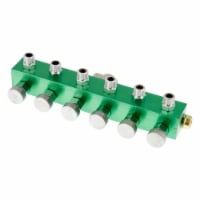 6 Way Air Hose Splitter Manifold - 1/4  BSP Female Inlet & 1/8  BSP Male Outlets