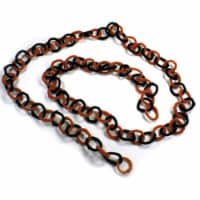 Halloween Chenille Chain Garland. Fabric Orange Black Wb0028