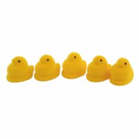 Easter Boxed Flocked Peeps Set/5 Plastic Licensed Decorate Basket Chicks Wh0094