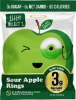Project 7 Plant Based Sour Apple Rings Gummy Candy Perspective: Main