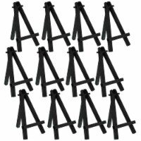 5  Mini Black Wood Display Easel (12 Pack), A-Frame Artist Painting Party Tripod Easel