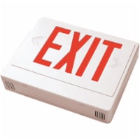 Wesco  Remote Capable LED Exit Sign  Red Letter - White Housing