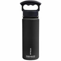 Icy-Hot Hydration V40006BK0 40 oz Matte Black Vacuum Insulated Bottle - 3 Finger Grip Lid