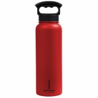 Icy-Hot Hydration V40006RD0 40 oz Cherry Red Vacuum Insulated Bottle - 3 Finger Grip Lid