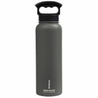 Icy-Hot Hydration V40006SL0 40 oz Slate Grey Vacuum Insulated Bottle - 3 Finger Grip Lid
