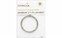 Solid Oak Estrella Pendant Lg Open Circle Slvr/Cry