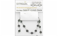 Solid Oak Estrella Chain 12  CLInk 6mm Slvr/Smk