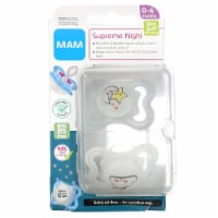 MAM Supreme Night Pacifier 0-6 Months Clear - 2 Count