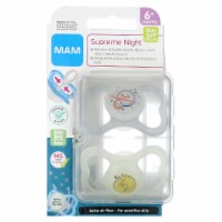 MAM Supreme Night Pacifier 6+ Months Clear - 2 Count