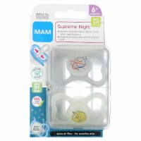 MAM Supreme Night Baby Pacifier, for Sensitive Skin, Patented Nipple, 16+  Months, Girl, 2 Count (Pack of 1)