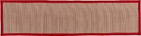 Feizy Bordered Jute Floor Runner - Beige/Red Perspective: Main
