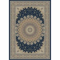 Dynamic Rugs AN1014570903484 Ancient Garden Rectangular Rug- Navy - 9 ft. 2 in. x 12 ft. 10 i