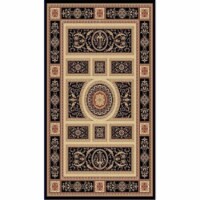 Dynamic Rugs LE2458021090 Legacy Rectangular Rug- Black - 2 ft. x 3 ft. 6 in.