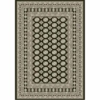 Dynamic Rugs AN24571023636 Ancient Garden Rectangular Rug- Charcoal & Silver - 2 ft. x 3 ft.