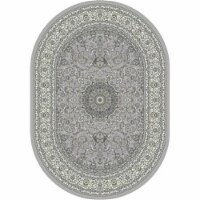 Dynamic Rugs ANOV35571199666 Ancient Garden Oval Rug, Soft Grey & Cream - 2 ft. 7 in. x 4 ft.