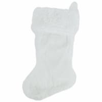 Northlight 19  White Plush Christmas Stocking