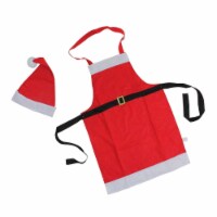Sterling Red Santa Unisex Adult Christmas Hat and Apron Costume Accessory - One Size