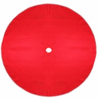 Northlight 48 Red and White Shell Reversible Christmas Tree Skirt