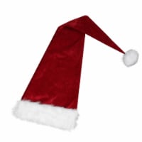 Northlight Red and White Extra Long Unisex Adult Christmas Santa Hat Costume Accessory - One