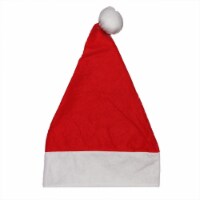 Northlight 18  Red and White Unisex Adult Christmas Santa Hat Costume Accessory - Medium