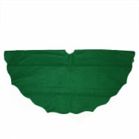 Northlight 48 Christmas Traditions Cardinal Green Scalloped Edge Christmas Tree Skirt