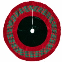 Northlight 48 Red and Green Plaid Velveteen Christmas Tree Skirt