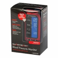 Smartheart Adult Cuff Arm Home Automatic Digital Blood Pressure Monitor 1-Tube Black 1 Each