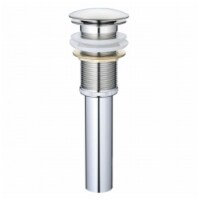 Yosemite Home Decor YP05DR-BN Pop Up Drain Stopper without Overflow- Brushed Nickel